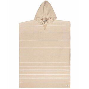 SAND CLOUD Unisex Classic Stripe Hooded Poncho In Sand